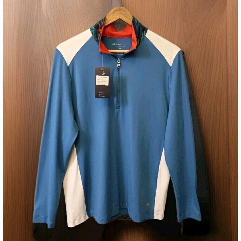 NWT Lohla Sport Sandi Womens Golf Top Colorblock Jungle Tag XXL - Fits Like L/XL